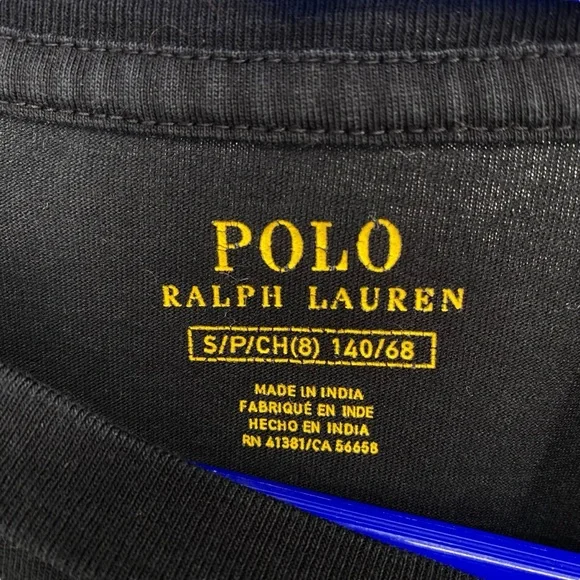 Polo Ralph Lauren Boys Long Sleeve Black T-Shirt Small - Picture 3 of 5
